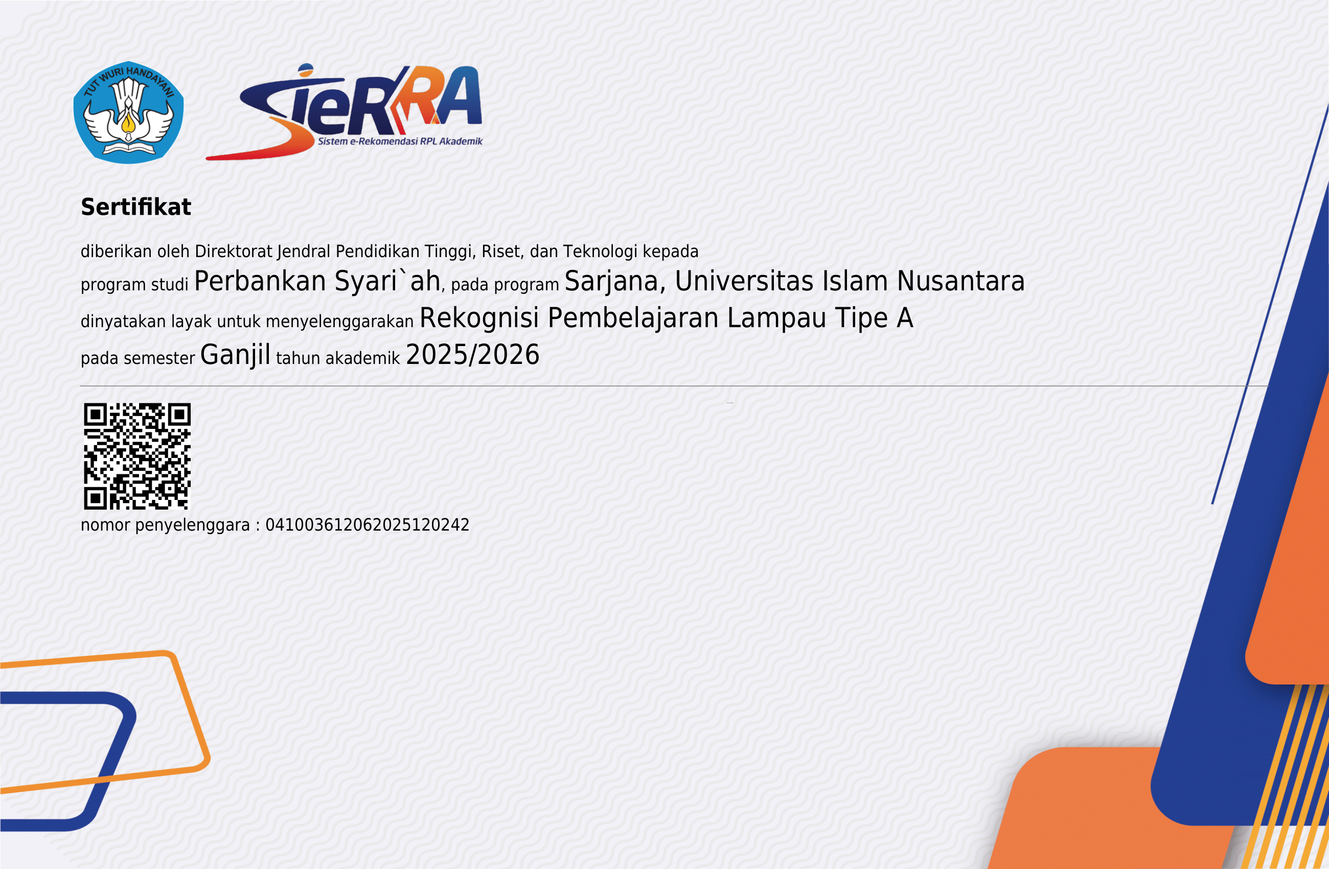 Sertifikat RPL Perbankan Syari'ah